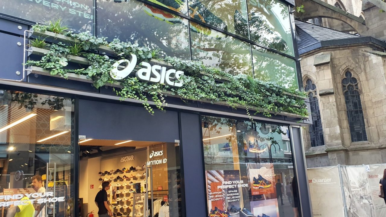 smart green cladding asics storefront 2017
